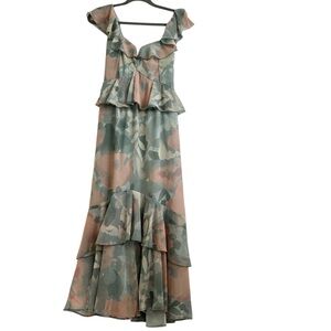 Show me Your MuMu Dress Mu Reese Ruffles Sage I do Green New
